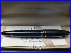 Levenger Carbon F Fountain Pen Oceania German Medium Nib Rare 2016 Vintage