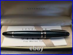 Levenger Carbon F Fountain Pen Oceania German Medium Nib Rare 2016 Vintage