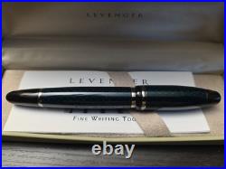 Levenger Carbon F Fountain Pen Oceania German Medium Nib Rare 2016 Vintage