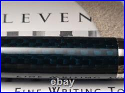 Levenger Carbon F Fountain Pen Oceania German Medium Nib Rare 2016 Vintage