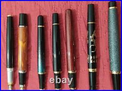Lot 7 Pcs nib fountain pens collection different brand's Rare Metal ink