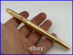 Lovely Rare Vintage Sheaffer Snorkel Fountain Pen Gold Plated English 14ct Nib