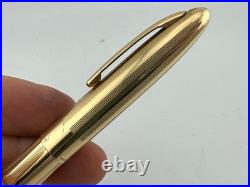 Lovely Rare Vintage Sheaffer Snorkel Fountain Pen Gold Plated English 14ct Nib