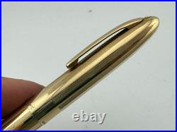 Lovely Rare Vintage Sheaffer Snorkel Fountain Pen Gold Plated English 14ct Nib