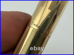 Lovely Rare Vintage Sheaffer Snorkel Fountain Pen Gold Plated English 14ct Nib