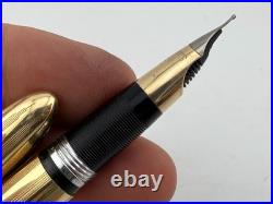 Lovely Rare Vintage Sheaffer Snorkel Fountain Pen Gold Plated English 14ct Nib