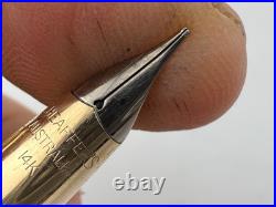 Lovely Rare Vintage Sheaffer Snorkel Fountain Pen Gold Plated English 14ct Nib