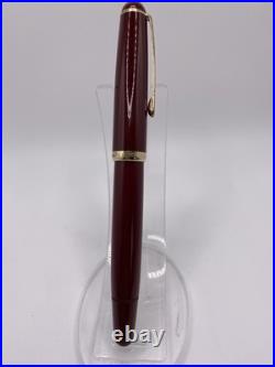MONTBLANC 344 BURGANDY FOUNTAIN PEN RARE UNUSED MED 14kt 585 NIB Circa 1950s