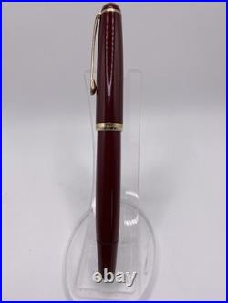 MONTBLANC 344 BURGANDY FOUNTAIN PEN RARE UNUSED MED 14kt 585 NIB Circa 1950s