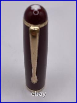 MONTBLANC 344 BURGANDY FOUNTAIN PEN RARE UNUSED MED 14kt 585 NIB Circa 1950s