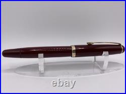 MONTBLANC 344 BURGANDY FOUNTAIN PEN RARE UNUSED MED 14kt 585 NIB Circa 1950s