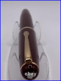 MONTBLANC 344 BURGANDY FOUNTAIN PEN RARE UNUSED MED 14kt 585 NIB Circa 1950s