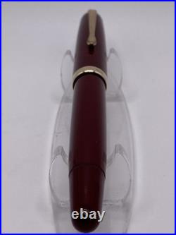 MONTBLANC 344 BURGANDY FOUNTAIN PEN RARE UNUSED MED 14kt 585 NIB Circa 1950s