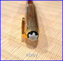 MONTBLANC Fountain Pen Coral Mozart 18K Nib F 3.0in Rare Discontinued