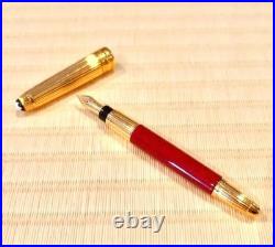 MONTBLANC Fountain Pen Coral Mozart 18K Nib F 3.0in Rare Discontinued