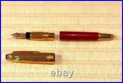 MONTBLANC Fountain Pen Coral Mozart 18K Nib F 3.0in Rare Discontinued