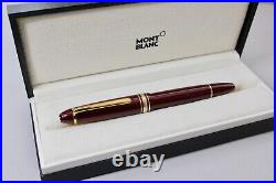 MONTBLANC Fountain Pen Meisterstuck 145 Bordeaux 14K M Nib New Rare pen NOS