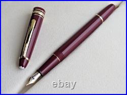 MONTBLANC Fountain Pen Meisterstuck 145 Bordeaux 14K M Nib New. Rare pen NOS