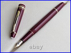 MONTBLANC Fountain Pen Meisterstuck 145 Bordeaux 14K M Nib New Rare pen NOS