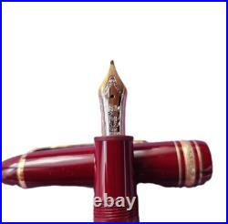 MONTBLANC Fountain Pen Meisterstuck. 145. Bordeaux 14K M. Nib New. Rare pen NOS