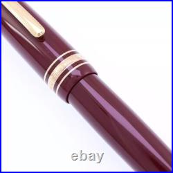 MONTBLANC Fountain Pen Meisterstuck 145 Bordeaux 14K M Nib New. Rare pen NOS