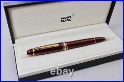 MONTBLANC Fountain Pen Meisterstuck 145 Bordeaux 14K M Nib Preowned Rare pen