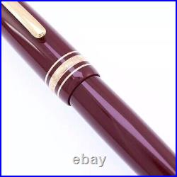 MONTBLANC Fountain Pen Meisterstuck 145 Bordeaux 14K M Nib Preowned Rare pen