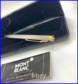 MONTBLANC Leonardo knock type Silver Ballpoint Pen wz/Box, Manual Vintage Rare