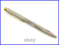 MONTBLANC Leonardo knock type Silver Ballpoint Pen wz/Box, Manual Vintage Rare