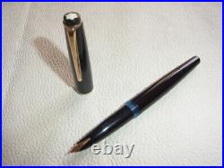 MONTBLANC fountain pen rare 1960s No32 nib 58514K F fine point black shaft