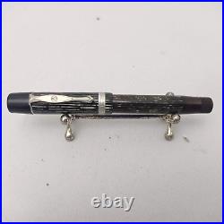 Matador Express 814 Celulloid Piston Fountain Pen SS F Nib Vintage 40s RARE