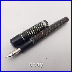 Matador Express 814 Celulloid Piston Fountain Pen SS F Nib Vintage 40s RARE