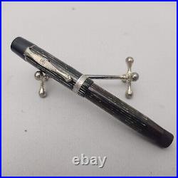 Matador Express 814 Celulloid Piston Fountain Pen SS F Nib Vintage 40s RARE