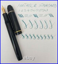 Matador Standard 90 Fountain Pen 14k F to BB Flex Nib Vintage RARE 1930s