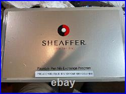 Modern Sheaffer Fountain Pen Factory Nib Collection box with many rare nibs