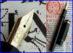 Montblanc 136 1st Issue Celluloid Fountain Pen 1937. 14C 235 F/M Flex Nib. Rare
