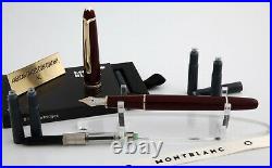 Montblanc 144R Burgundy M-Nib Fountain 1989 Rare, NEW Condition WithBoxes