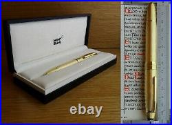 Montblanc 146 Solitaire Gold Barley Fountain Pen 1991. 18k M Semi Flex Nib. RARE
