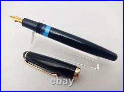 Montblanc 342 Piston Fountain Pen 14k F Flex Nib In Leather Case Rare Vintage