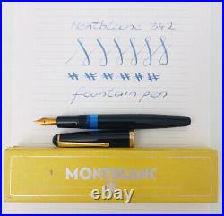 Montblanc 342 Piston Fountain Pen 14k F Gold Nib In Original Box Rare Vintage