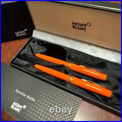 Montblanc Ballpoint Pen Mechanical Pencil Orange from Japan Rare