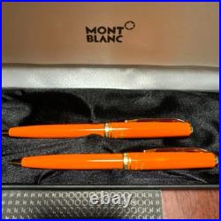 Montblanc Ballpoint Pen Mechanical Pencil Orange from Japan Rare