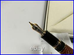 Montblanc Boheme Jewels collection citrine brown leather fountain pen RARE NEW