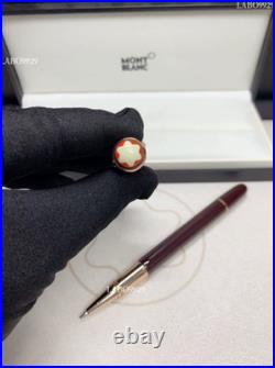 Montblanc Burgundy Rose Gold Rollerball Pen Luxury Executive Gift Rare VIP