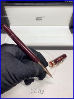 Montblanc Burgundy Rose Gold Rollerball Pen Luxury Executive Gift Rare VIP