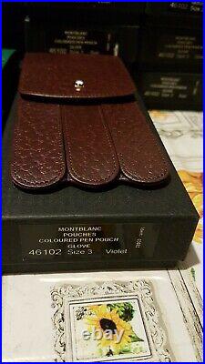 Montblanc Color Leather 3 Pen Glove Case Pouch RARE Limited Edition Complete NOS