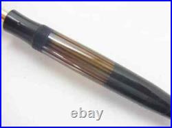 Montblanc Fountain Pen 136 Yellow Windstripe 14K (EF) Nib Vintage Super Rare