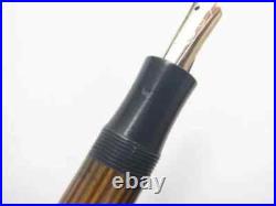 Montblanc Fountain Pen 136 Yellow Windstripe 14K (EF) Nib Vintage Super Rare