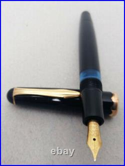 Montblanc Monte Rosa Fountain Pen 14k Gold Nib In Leather Case Rare Vintage
