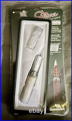 MonteVerde Pearl White Diva La Penna Lipstick Pen NIB Original Packaging RARE